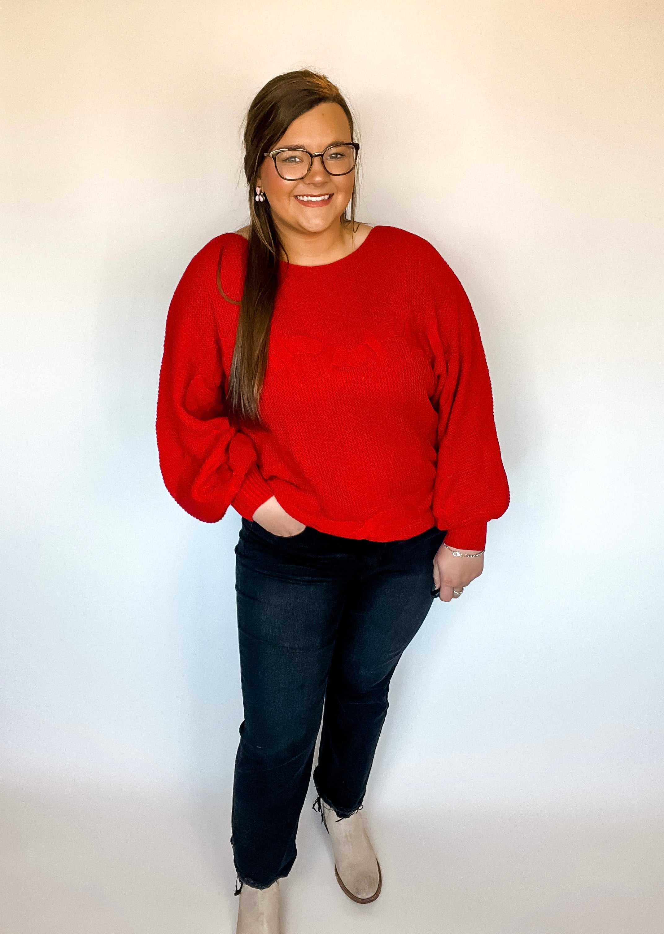 Red Chunky Sweater