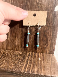 Turquoise Corrugated Drop Earrings
