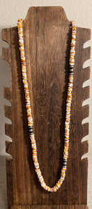 Orange Spiny Chip + Navajo Pearl Necklace