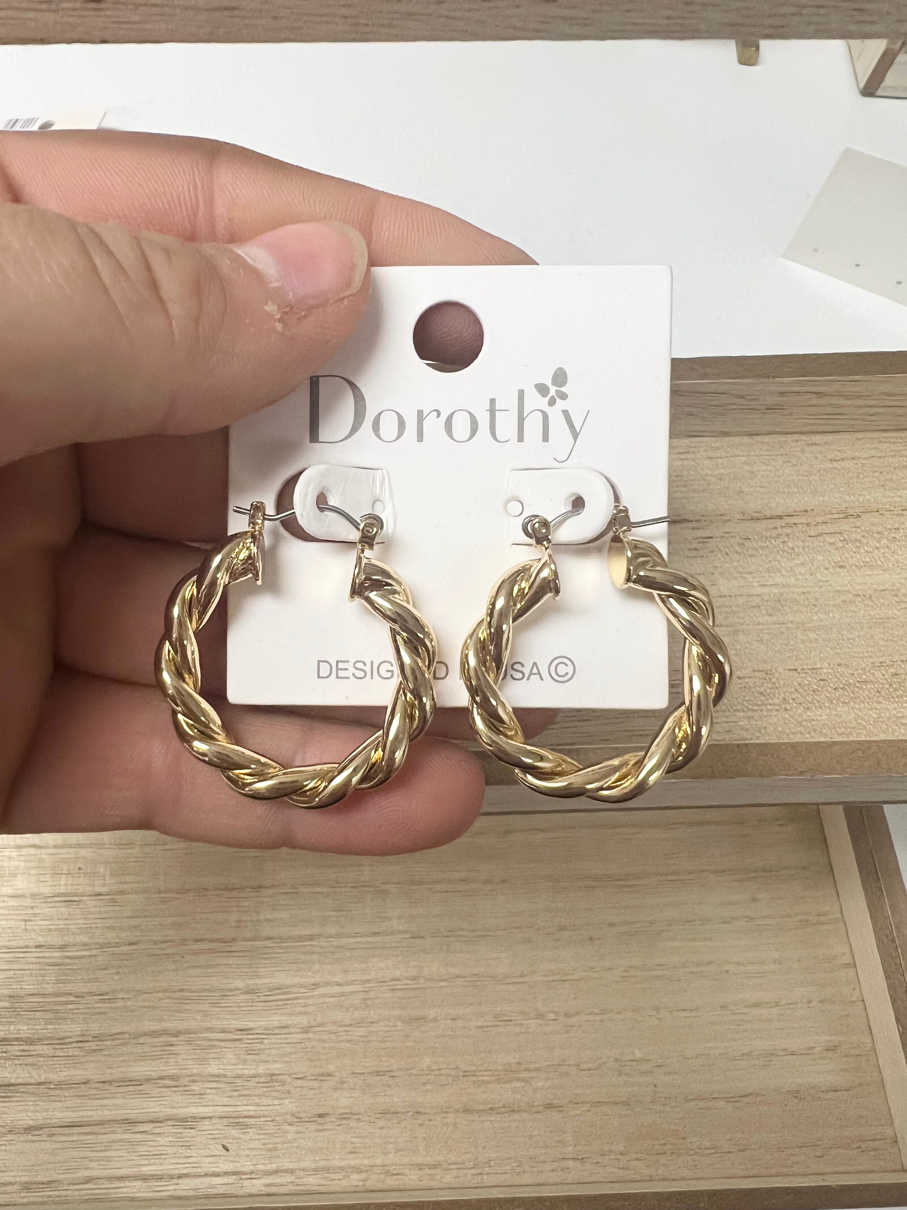Gold Rope Hoops (thicker)