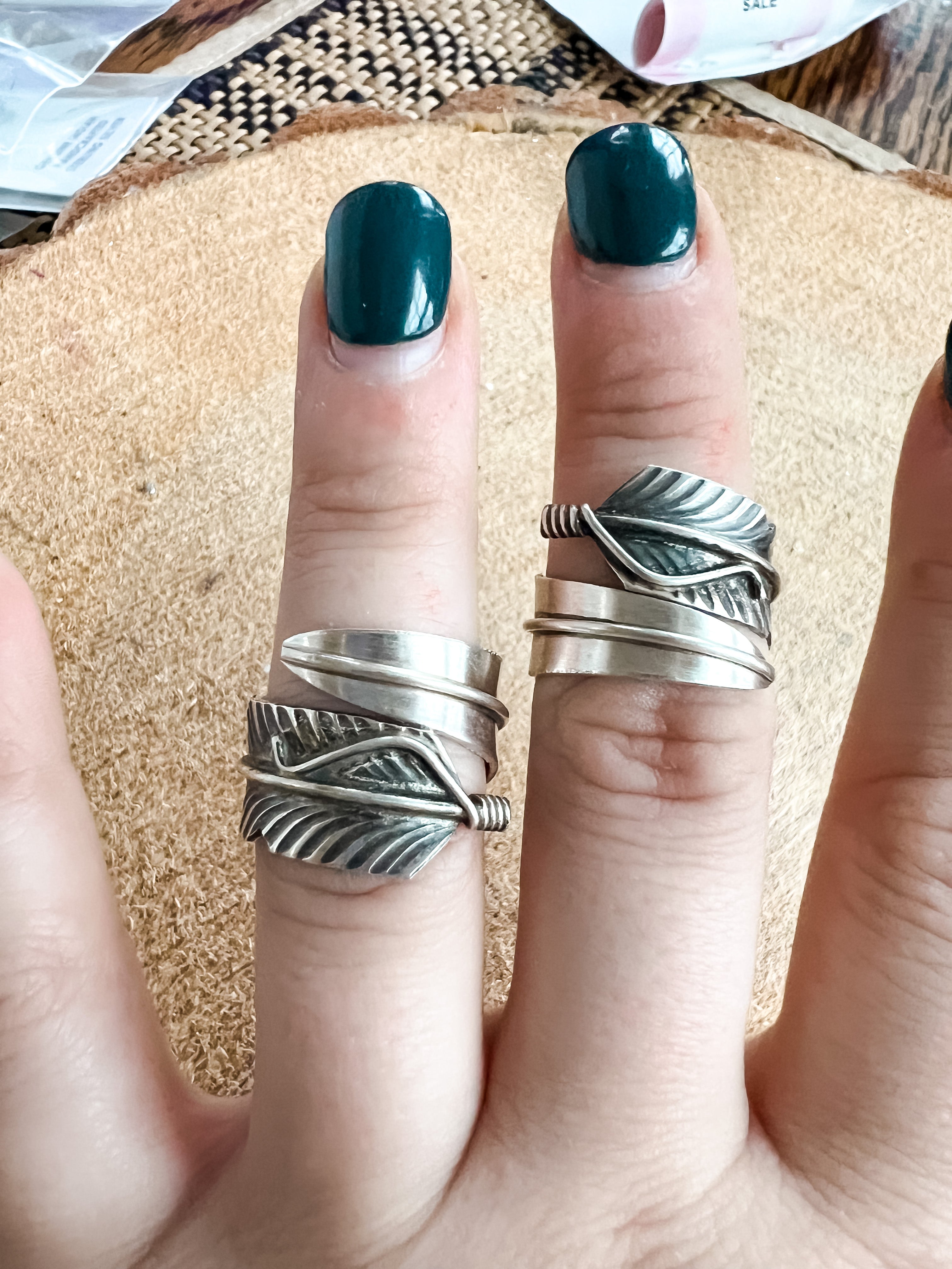 Feather Wrap Rings