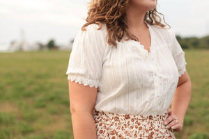 Lacy + Classy Button Down Blouse