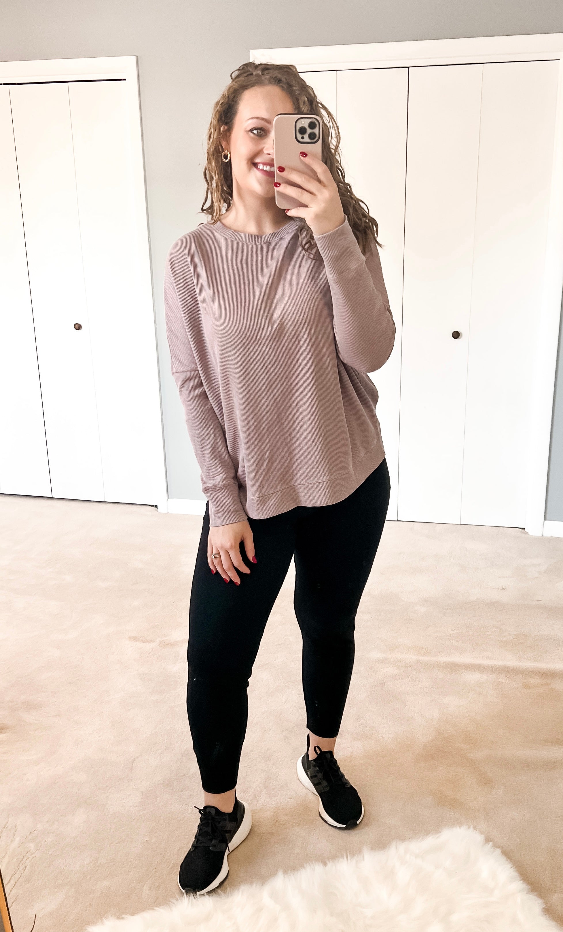 Dusty Pink Pullover Sweatshirt